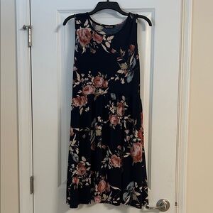 HEIMISH USA Navy and Pink Floral Mini Dress